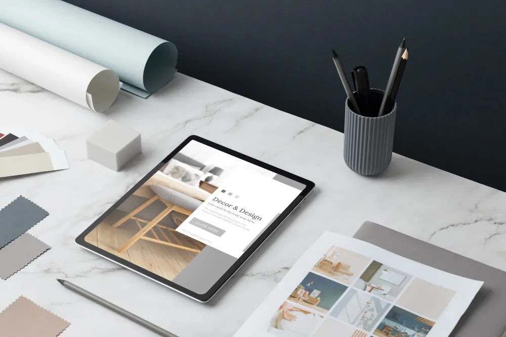 Interior design portfolio website