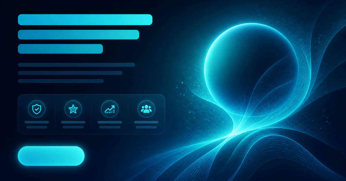A single-column landing page with a headline, a proof block, an objection answer, and one call-to-action button.