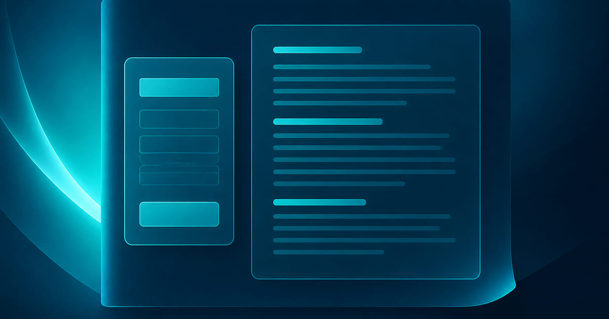 Three short input bars join a single glowing circular action on a dark navy field.