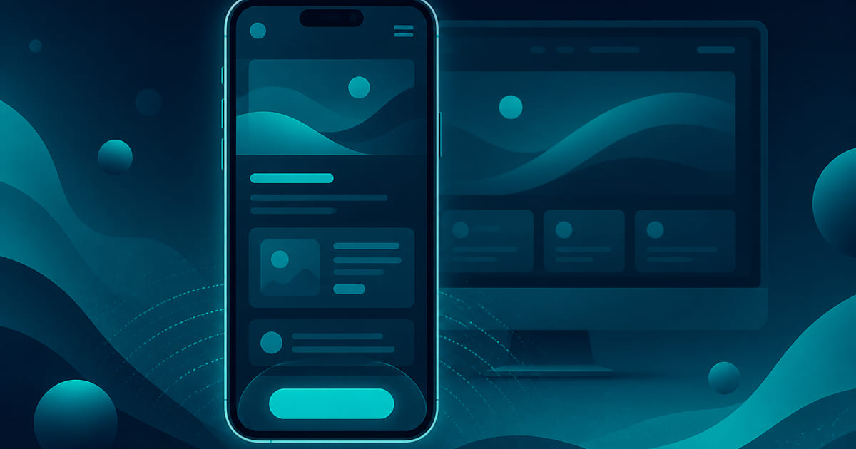 A phone showing a website with readable type, large tap targets, and a short form.